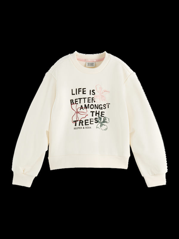 maison scotch Printed Crewneck