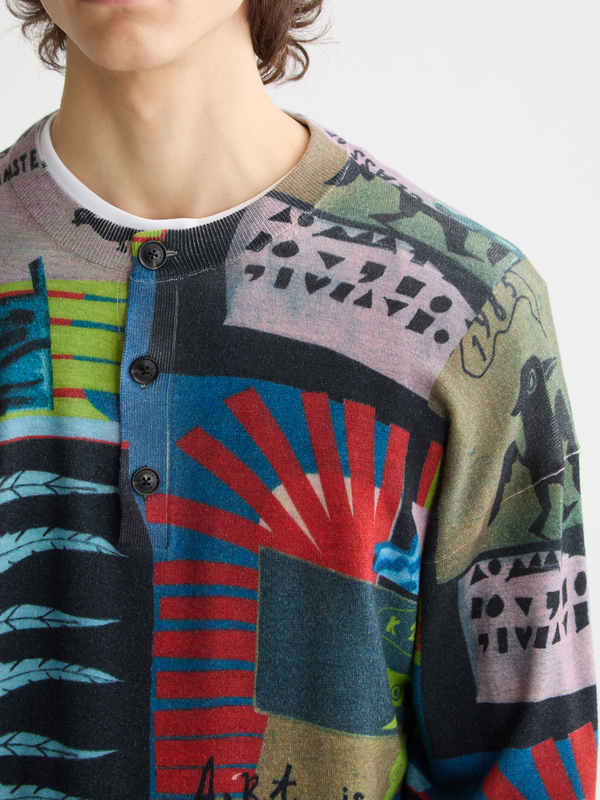 Maison Scotch Printed Henley