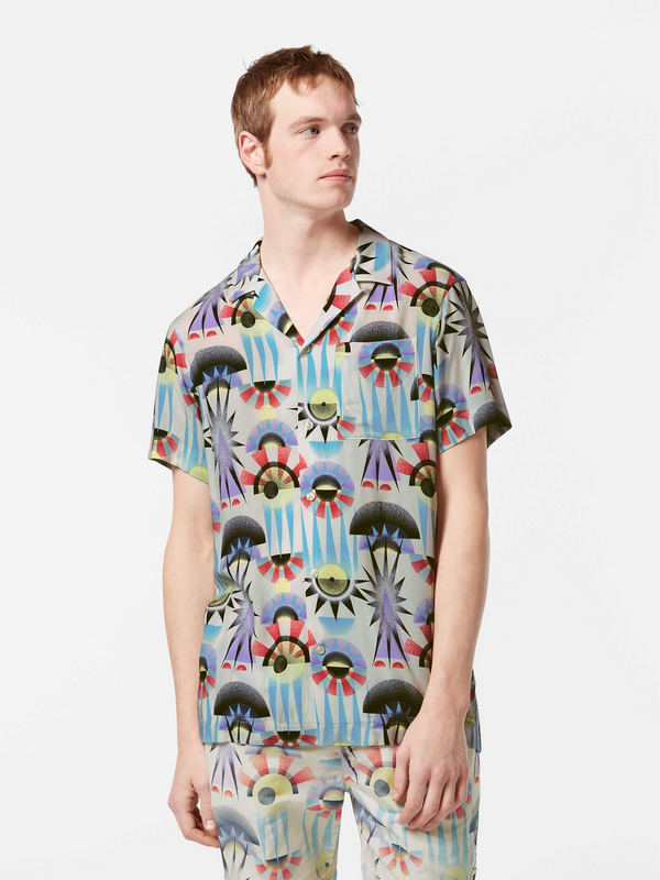 maison scotch Printed Short Sleeve Shirt