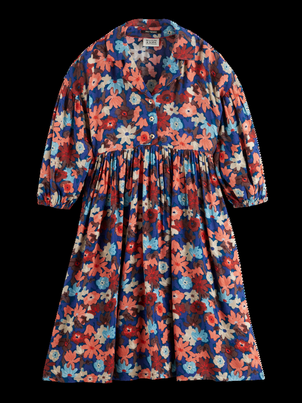 Maison Scotch PRINTED VISCOSE MIDI DRESS