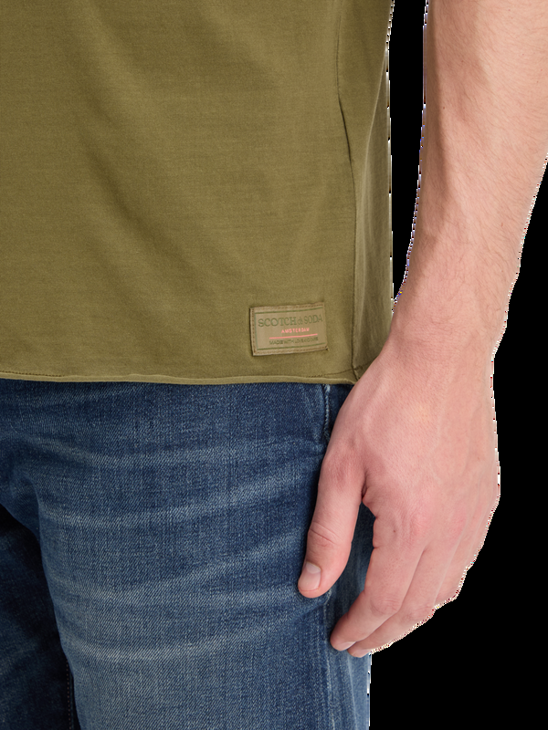 Maison Scotch RAW EDGE GARMENT DYE T-SHIRT