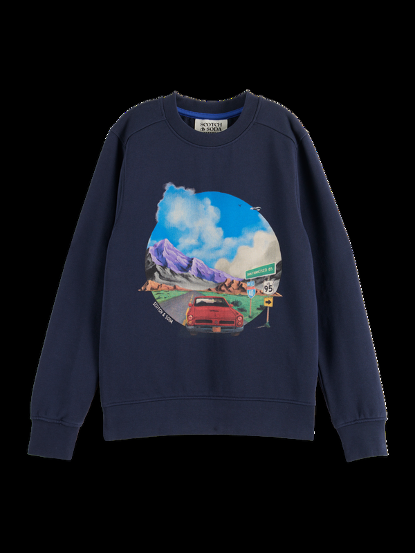 maison scotch REGULAR-FIT ARTWORK SWEAT