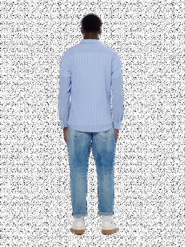 Maison Scotch Regular Fit Crinkle Striped Shirt