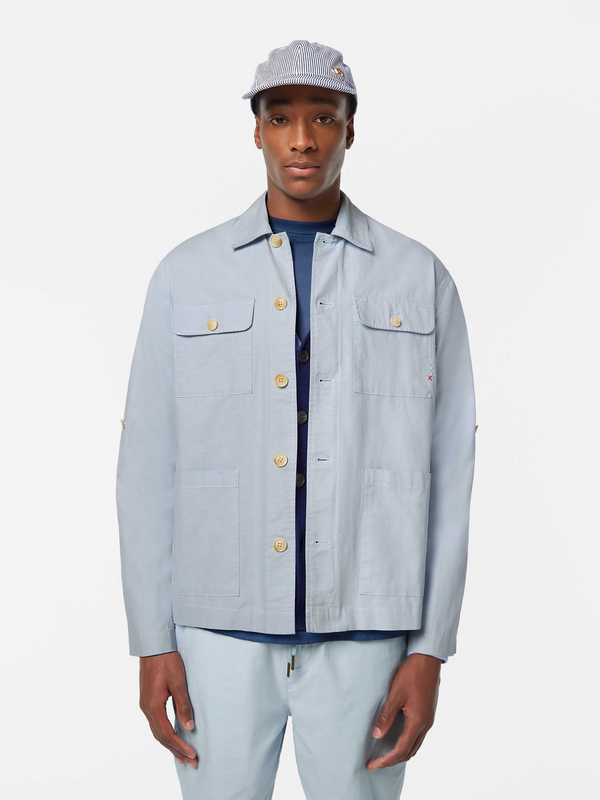 maison scotch Relaxed cotton-linen shirt jacket