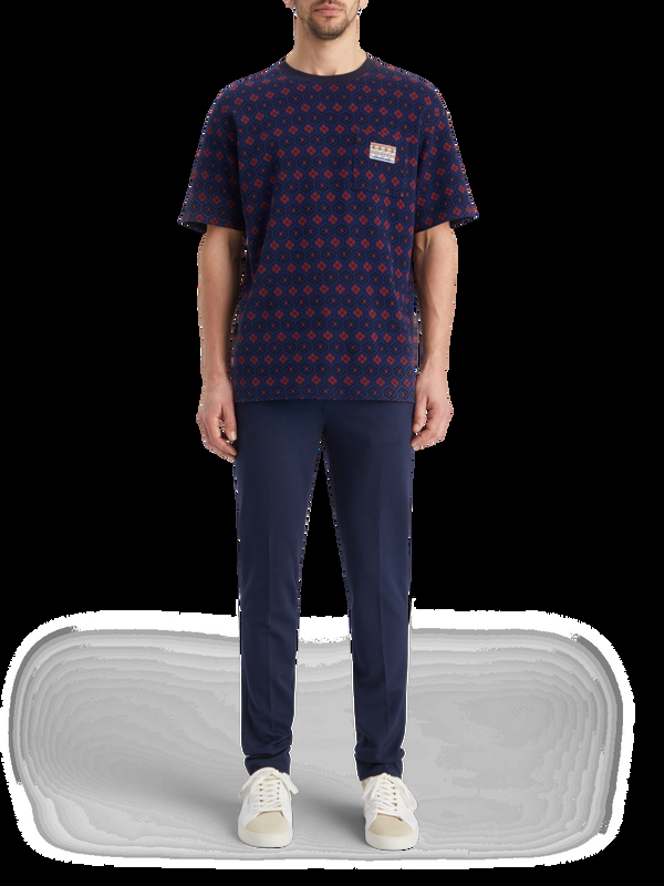 maison scotch Relaxed fit jacquard T-shirt