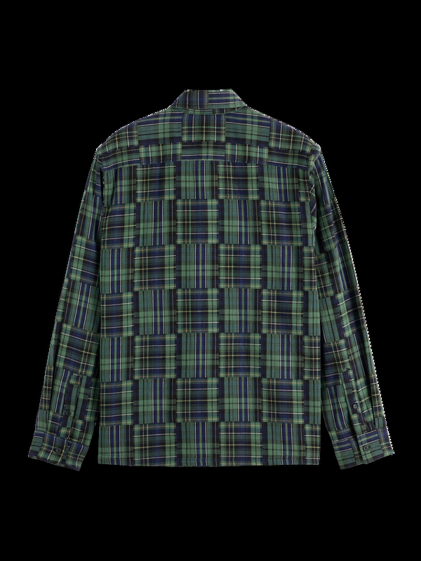 Maison Scotch Relaxed Fit Patchwork Shirt