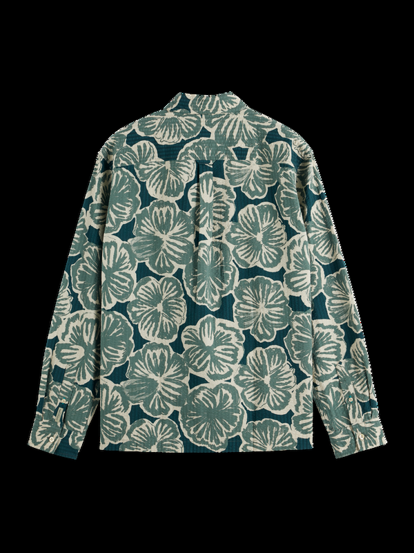 Maison Scotch RELAXED FIT SEERSUCKER AOP SHIRT