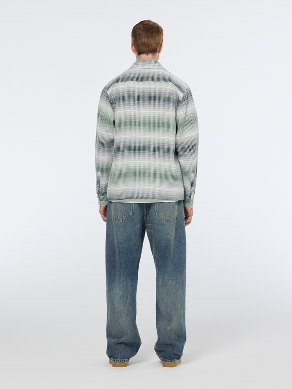 Maison Scotch Relaxed Fit Stripe Waffle Shirt