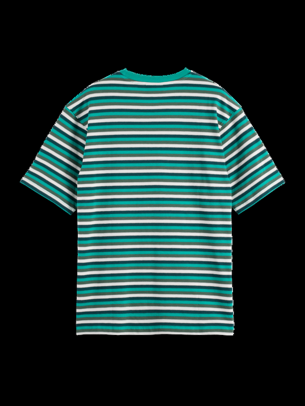 Maison Scotch RELAXED FIT STRUCTURE STRIPE T-SHIRT