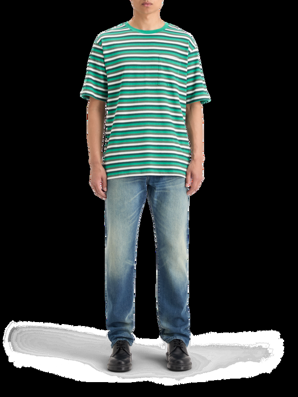 maison scotch RELAXED FIT STRUCTURE STRIPE T-SHIRT