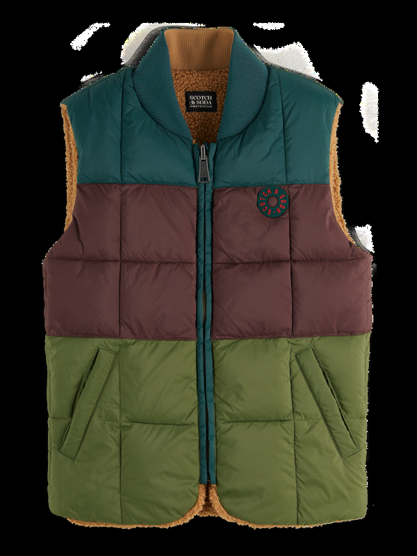 maison scotch REVERSIBLE PADDED BODY WARMER