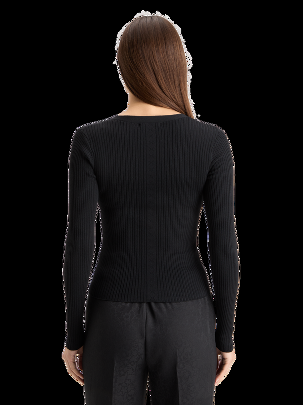 Maison Scotch RIBBED FITTED PULLOVER