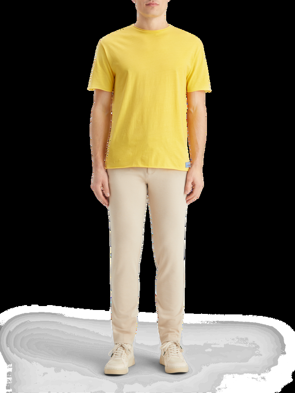 maison scotch Ruimvallend T-shirt met ruwe rand