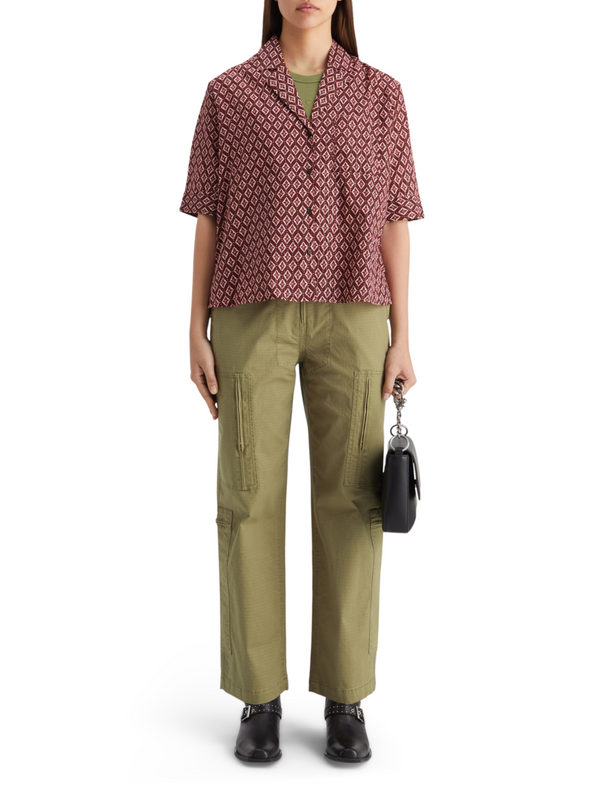 maison scotch RVS shirt lurex print