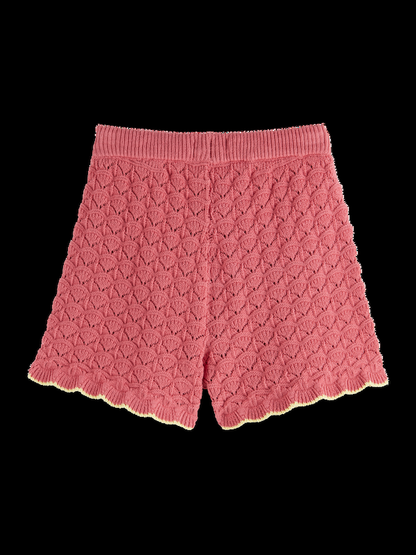 Maison Scotch Scalloped Knitted Shorts