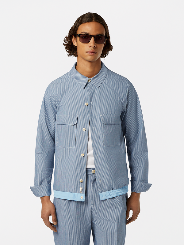 maison scotch Seersucker Overshirt