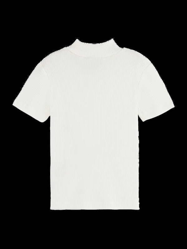 Maison Scotch SLIM-FIT MOCK NECK T-SHIRT