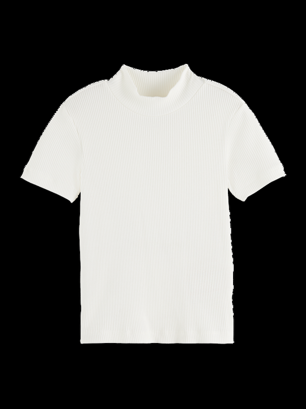 maison scotch SLIM-FIT MOCK NECK T-SHIRT
