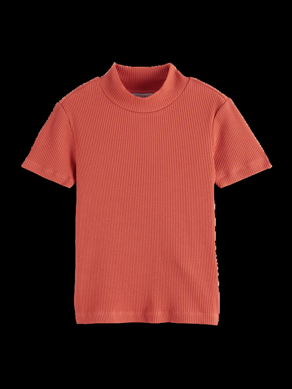 maison scotch SLIM-FIT MOCK NECK T-SHIRT