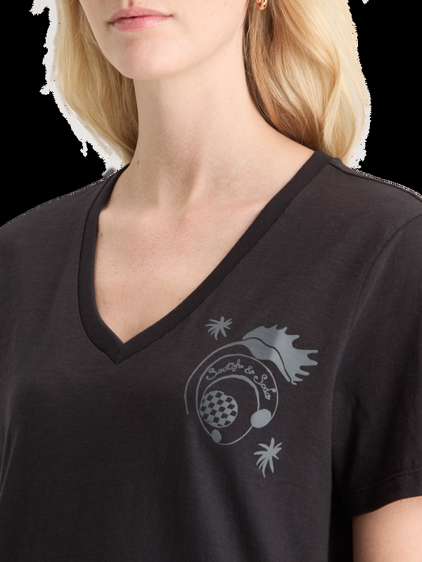 Maison Scotch SLUB V-NECK REGULAR FIT T-SHIRT