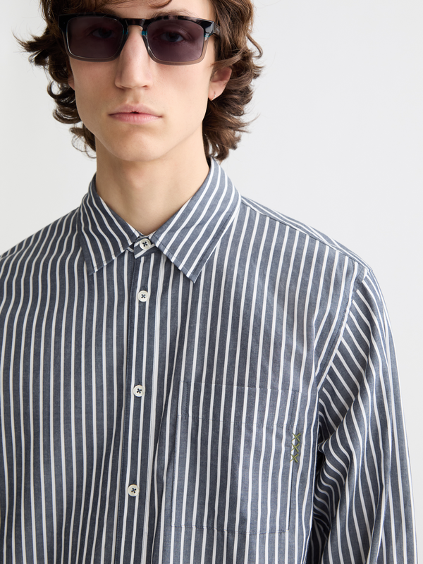 Maison Scotch Striped Poplin Shirt