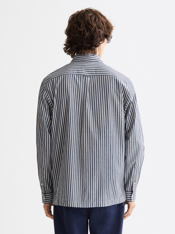 Maison Scotch Striped Poplin Shirt