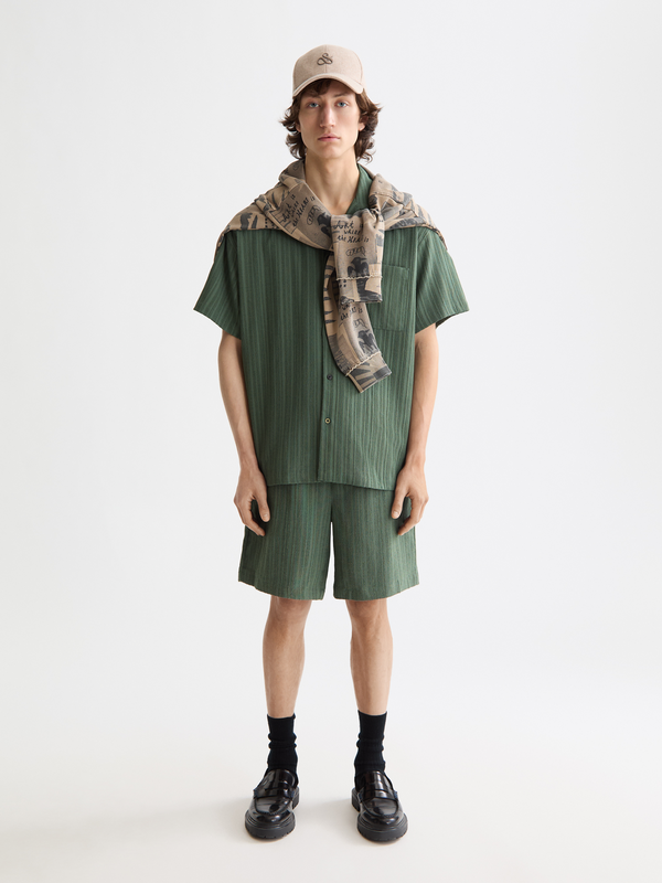 Maison Scotch Striped Short-sleeved Shirt