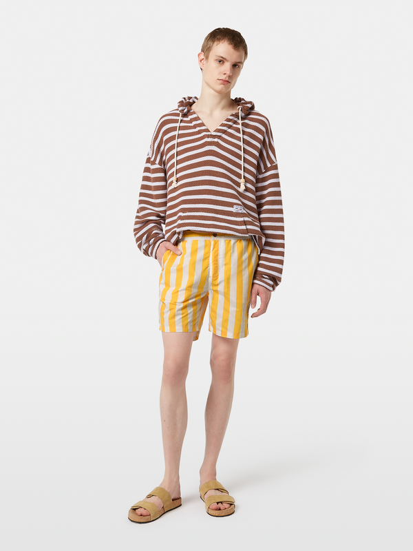 maison scotch Striped swim shorts