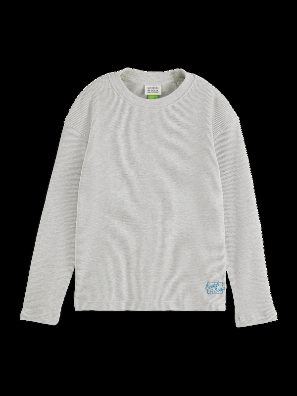 maison scotch STRUCTURED LONG-SLEEVED T-SHIRT