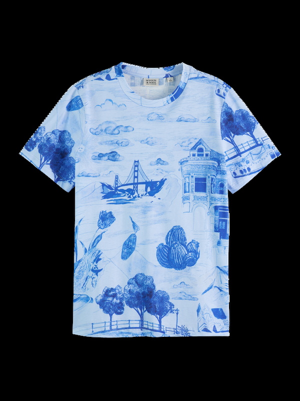 Maison Scotch T-shirt Met Normale Pasvorm En Print