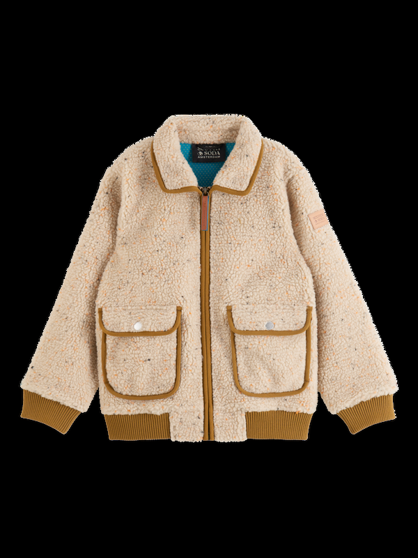 maison scotch TEDDY JACKET WITH COLOURFUL NEPS