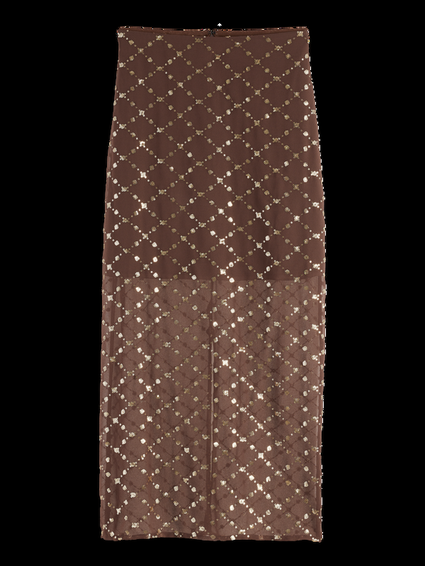 maison scotch TUBE SKIRT WITH EMBELLISHMENTS