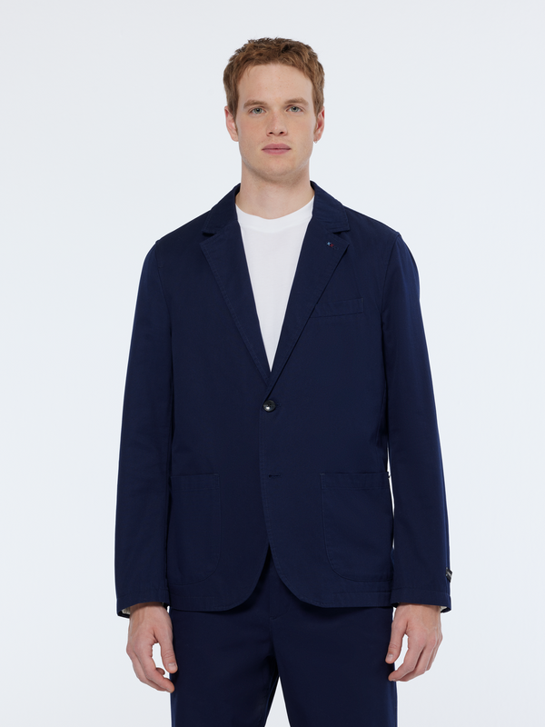 maison scotch Unconstructed cotton twill blazer