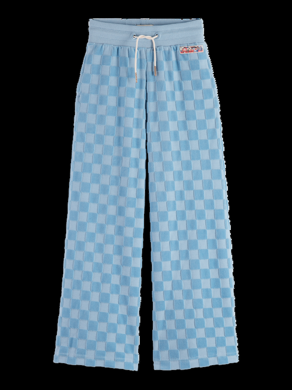 maison scotch VELOUR CHECKERBOARD JOGGER