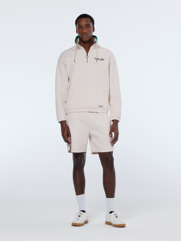 Maison Scotch Waffle Half-zip Sweatshirt