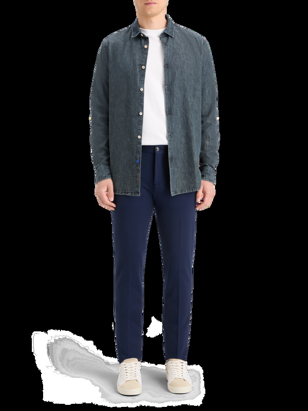 maison scotch WASHED BLACK DENIM SHIRT