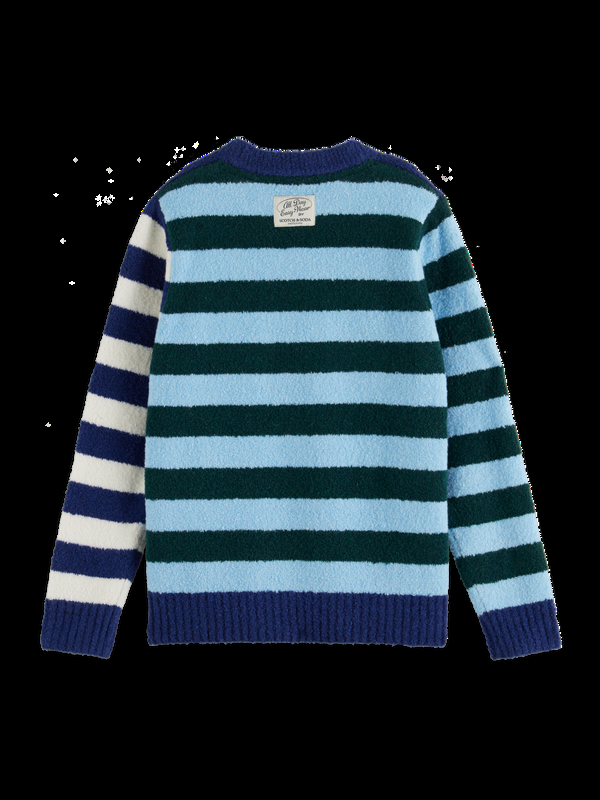 Maison Scotch YARN-DYED STRIPED SOFT YARN PULLOVER