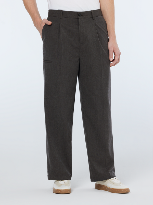 Maison Scotch Melange With Pocket Detail Wide Fit Chino