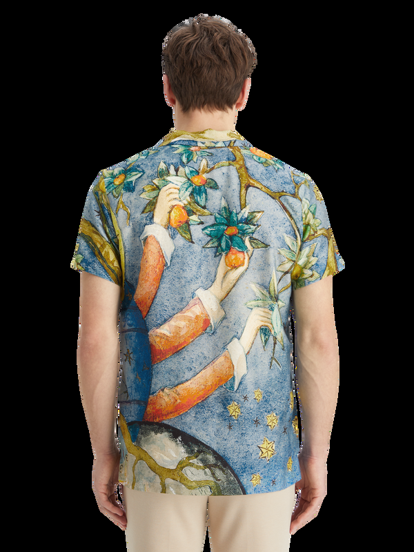 Maison Scotch Overhemd Met Print Van Embassy Of The Free Mind