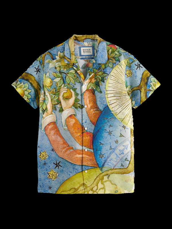 Maison Scotch Overhemd Met Print Van Embassy Of The Free Mind