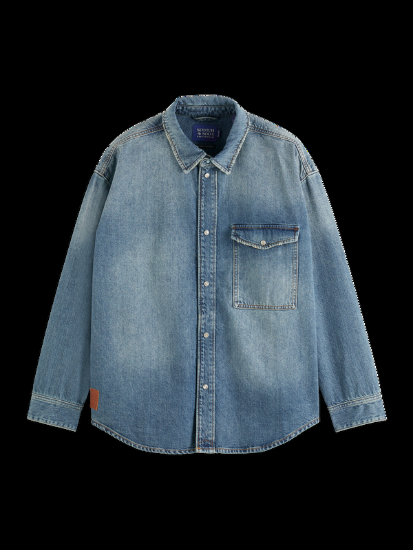 Maison Scotch Oversized Gewassen Denim Overhemd - Frisco-avonden