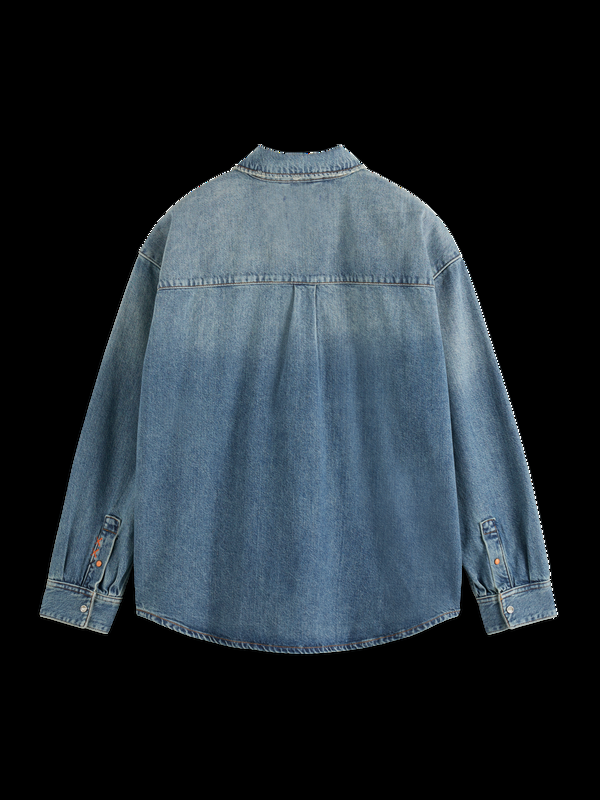 Maison Scotch Oversized Gewassen Denim Overhemd - Frisco-avonden