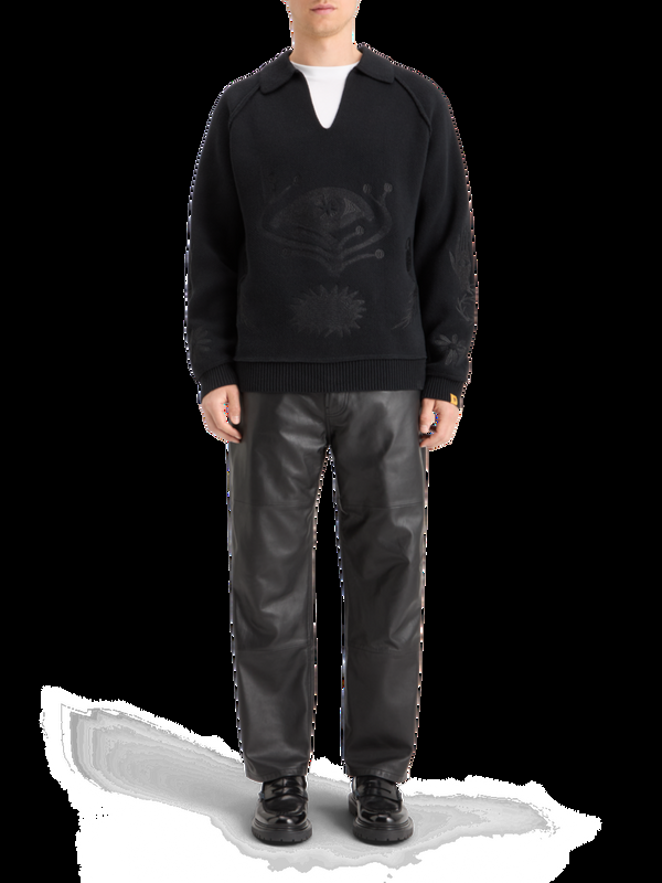 maison scotch POLO LONG SLEEVES DROPPED SHOULDER SWEATER