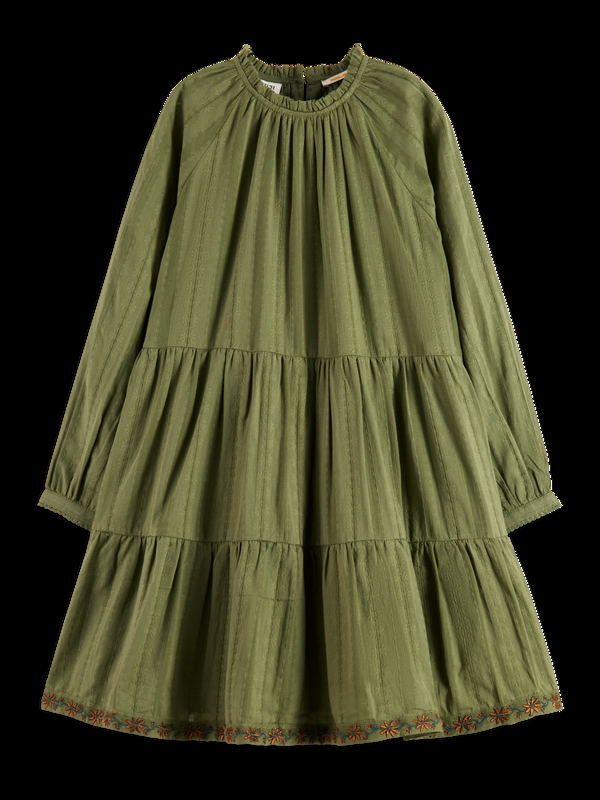 maison scotch PRETTY COTTON EASY DRESS WITH LUREX DETAILS