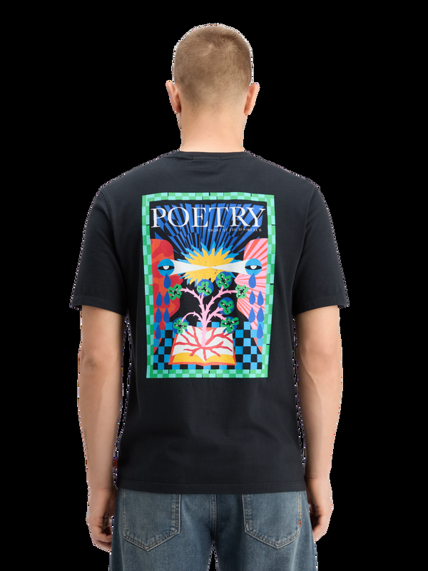 Maison Scotch REGULAR FIT FRONT BACK ARTWORK T-SHIRT