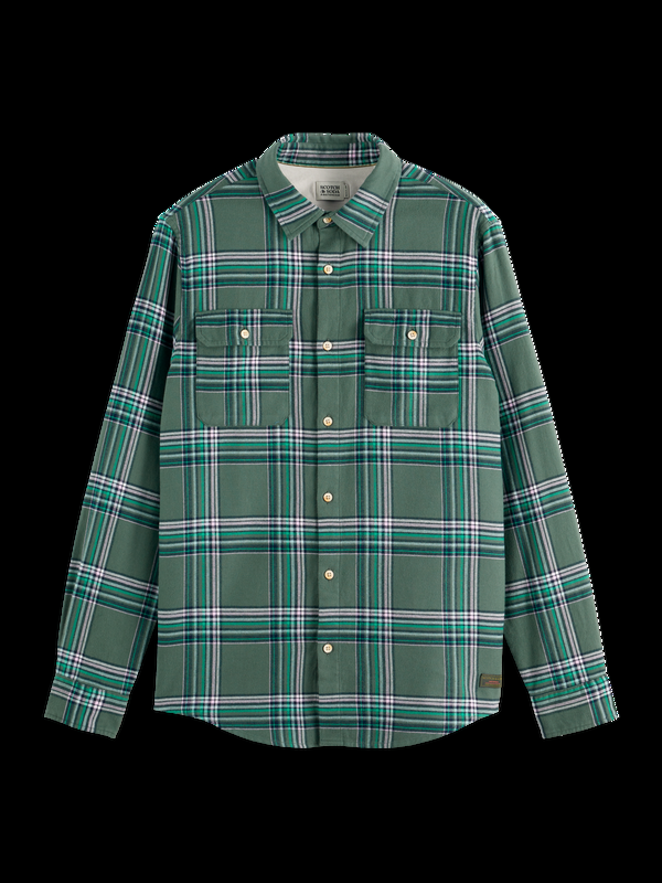 Maison Scotch REGULAR FIT MULTICOLOURED FLANNEL CHECK SHIRT