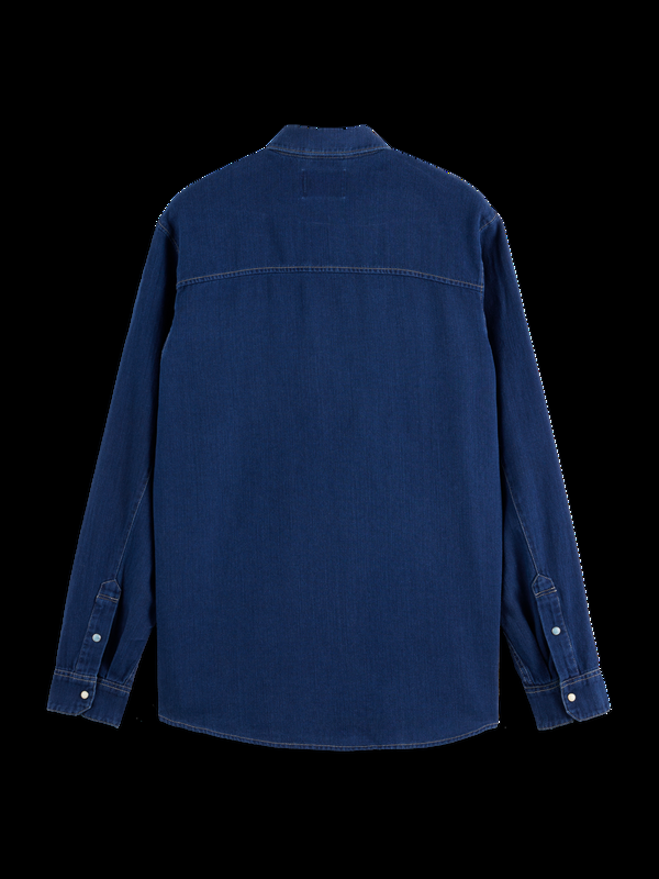 Maison Scotch REGULAR FIT PREMIUM INDIGO TWILL WASHED SHIRT