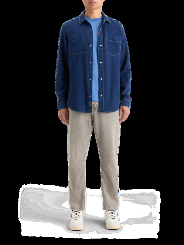 maison scotch REGULAR FIT PREMIUM INDIGO TWILL WASHED SHIRT