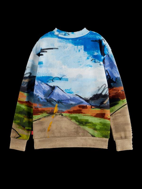 Maison Scotch RELAXED-FIT PLACED ARTWORK SWEATSHIRT