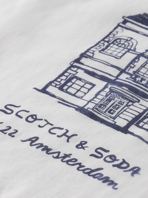 Maison Scotch Relaxed Fit T-shirt Met Appliqué-artwork